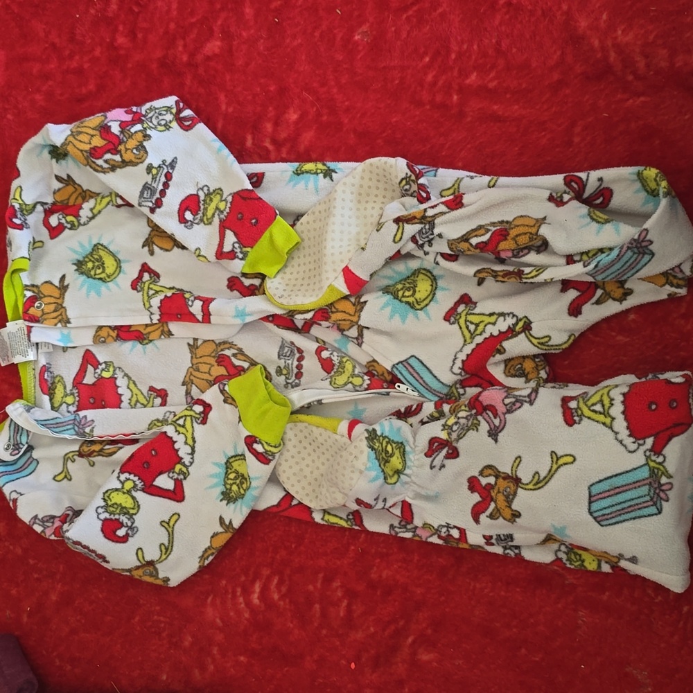 5T Grinch Fleece Footie Pajamas